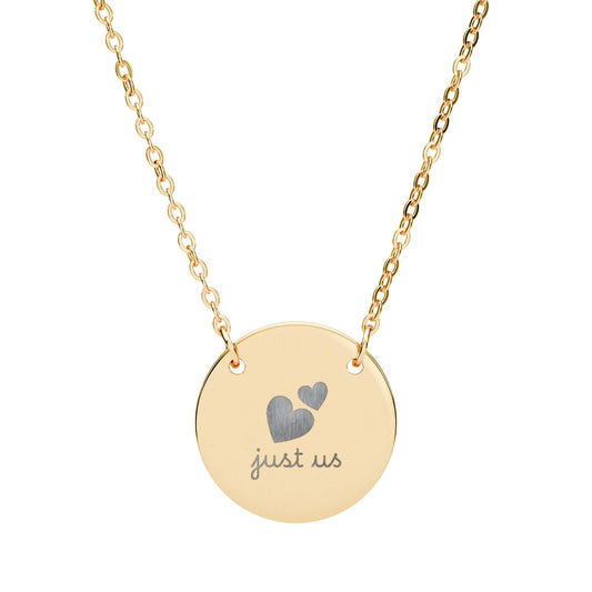 Just Us — Engraved Circle Necklace