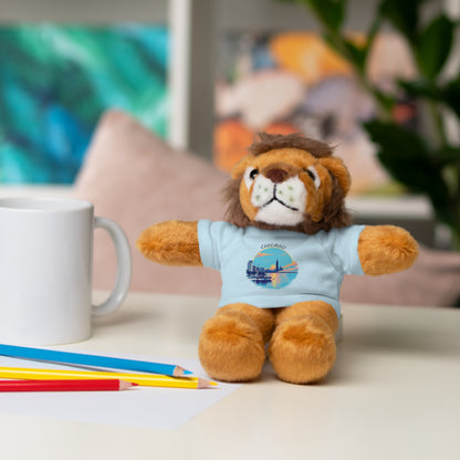 Retro Chicago Sunset Stuffed Animals with Tee