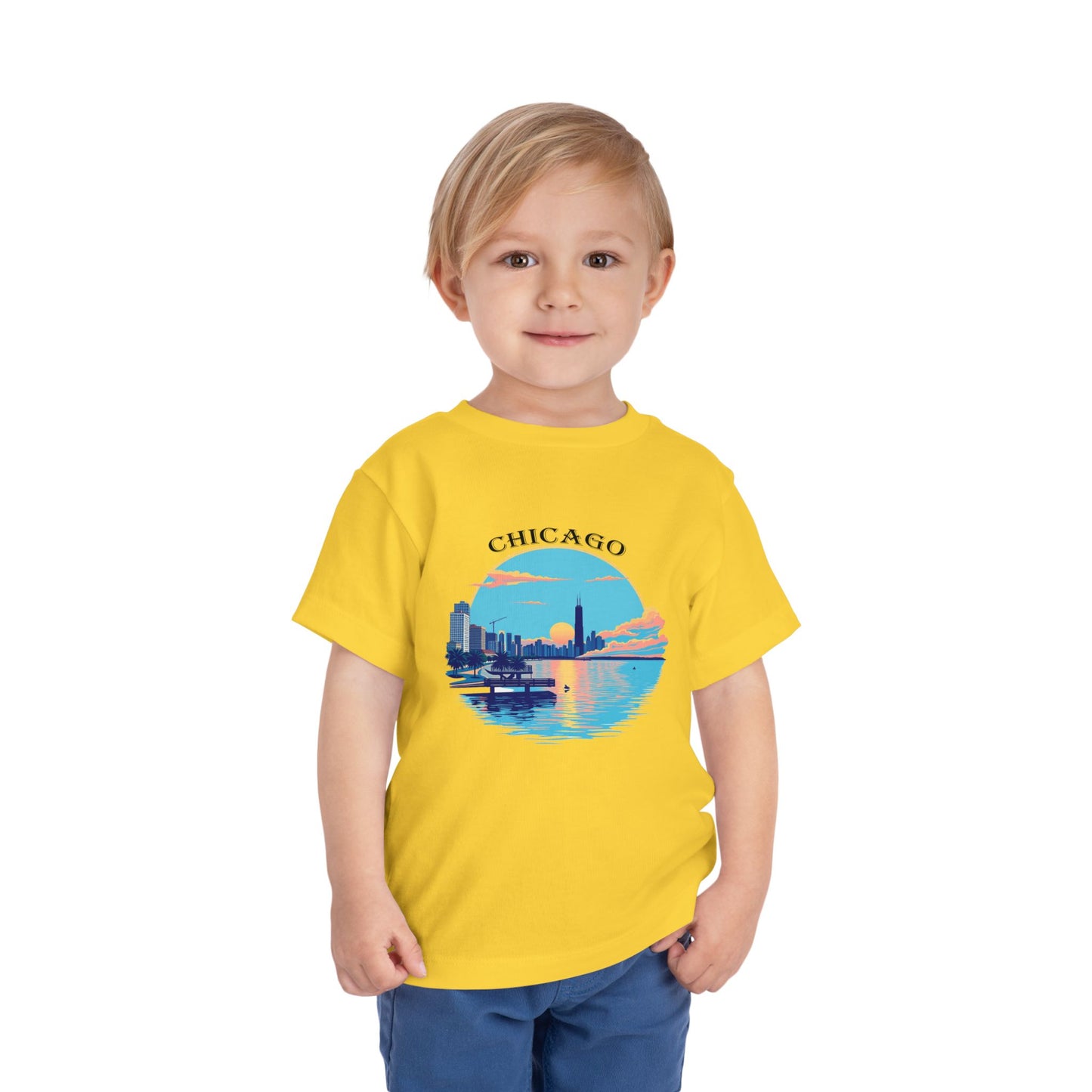 Retro Chicago Unisex Toddler Short Sleeve Tee