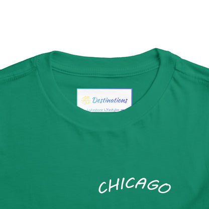 Retro Chicago Sunset Unisex Toddler Short Sleeve Tee