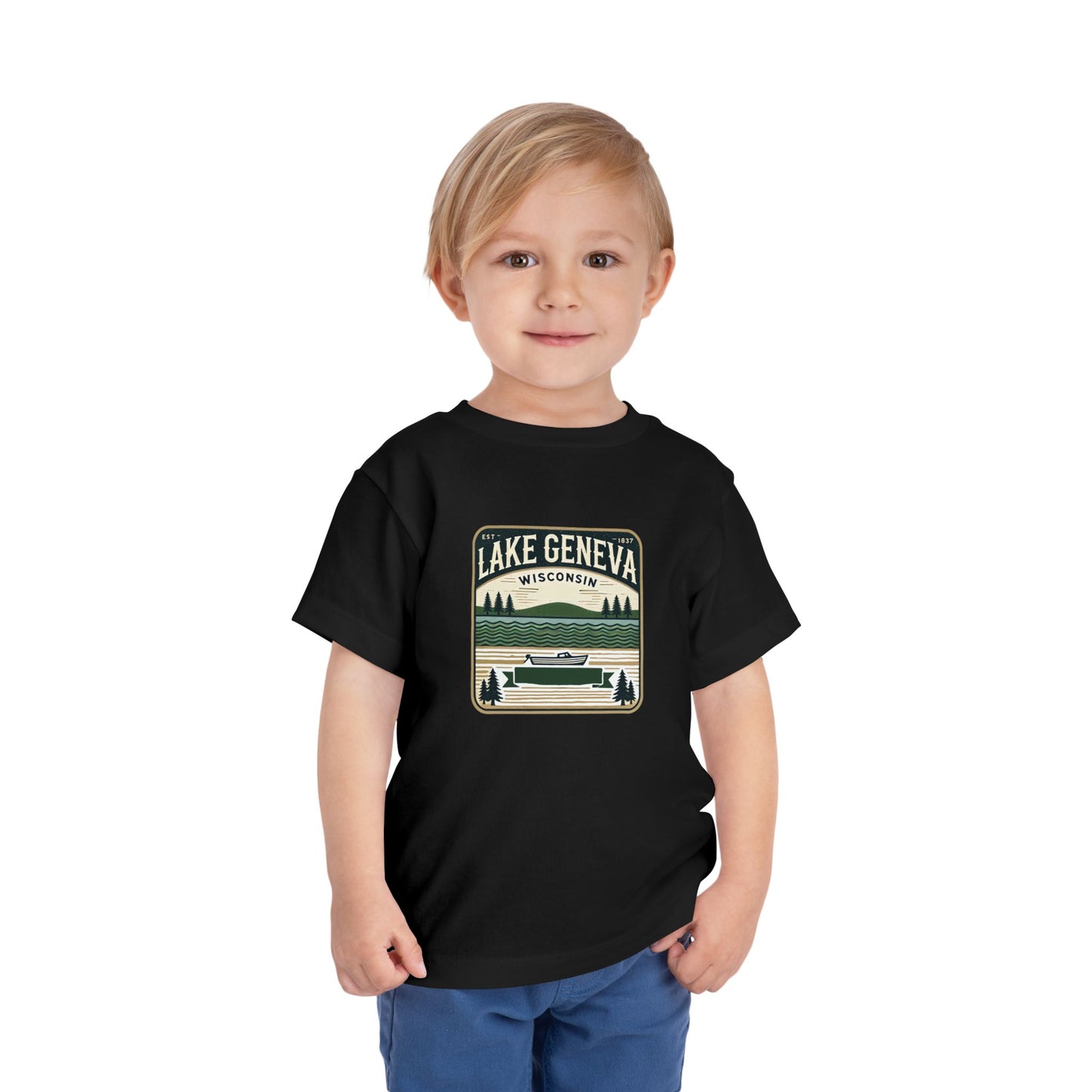 Vintage Lake Geneva Unisex Toddler Short Sleeve Tee