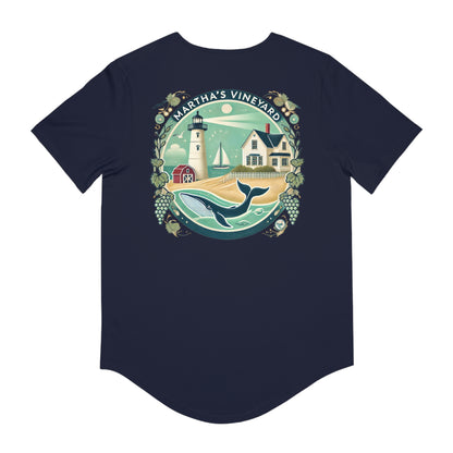 Vintage Martha's Vineyard Men's Jersey Curved Hem Tee