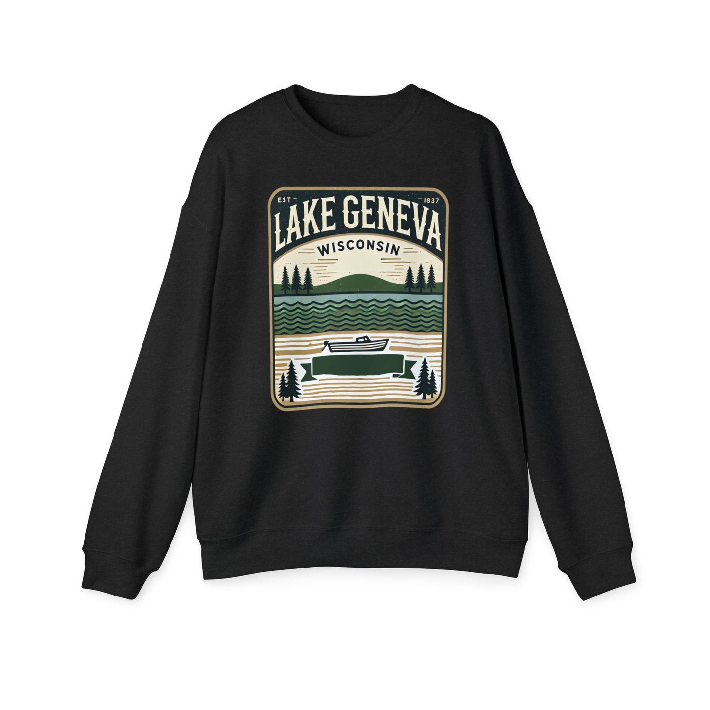 Vintage Lake Geneva Unisex Drop Shoulder Sweatshirt