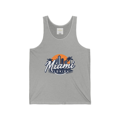 Retro Miami Unisex Jersey Tank