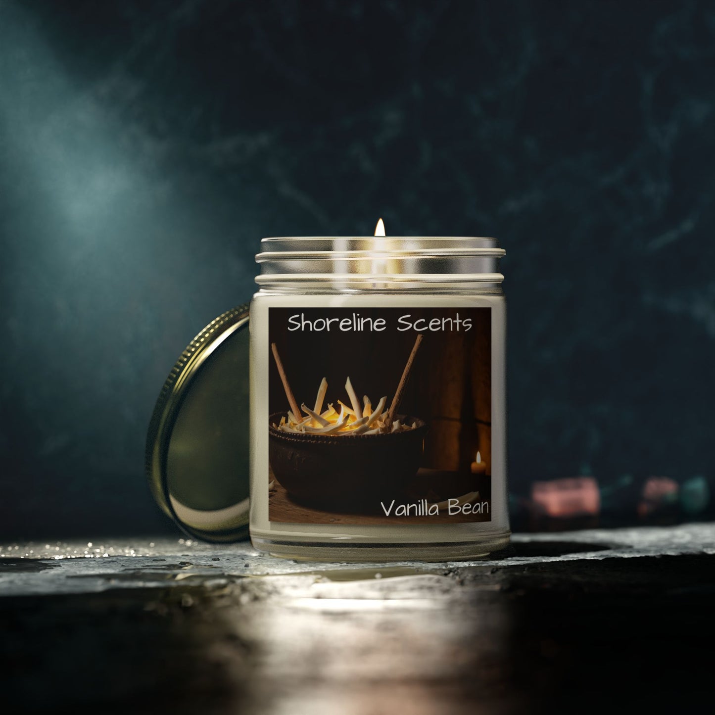 Vanilla Bean Scented Candle (Apricot Wax)