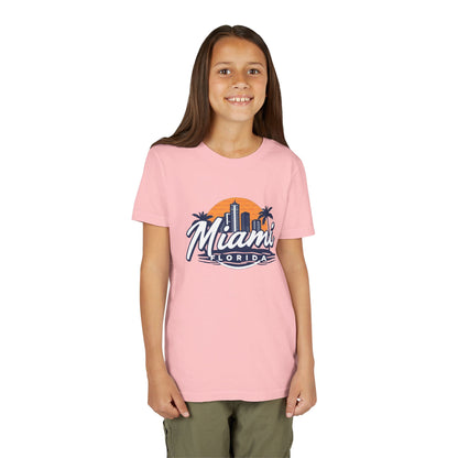 Retro Miami Unisex Youth Short Sleeve Tee