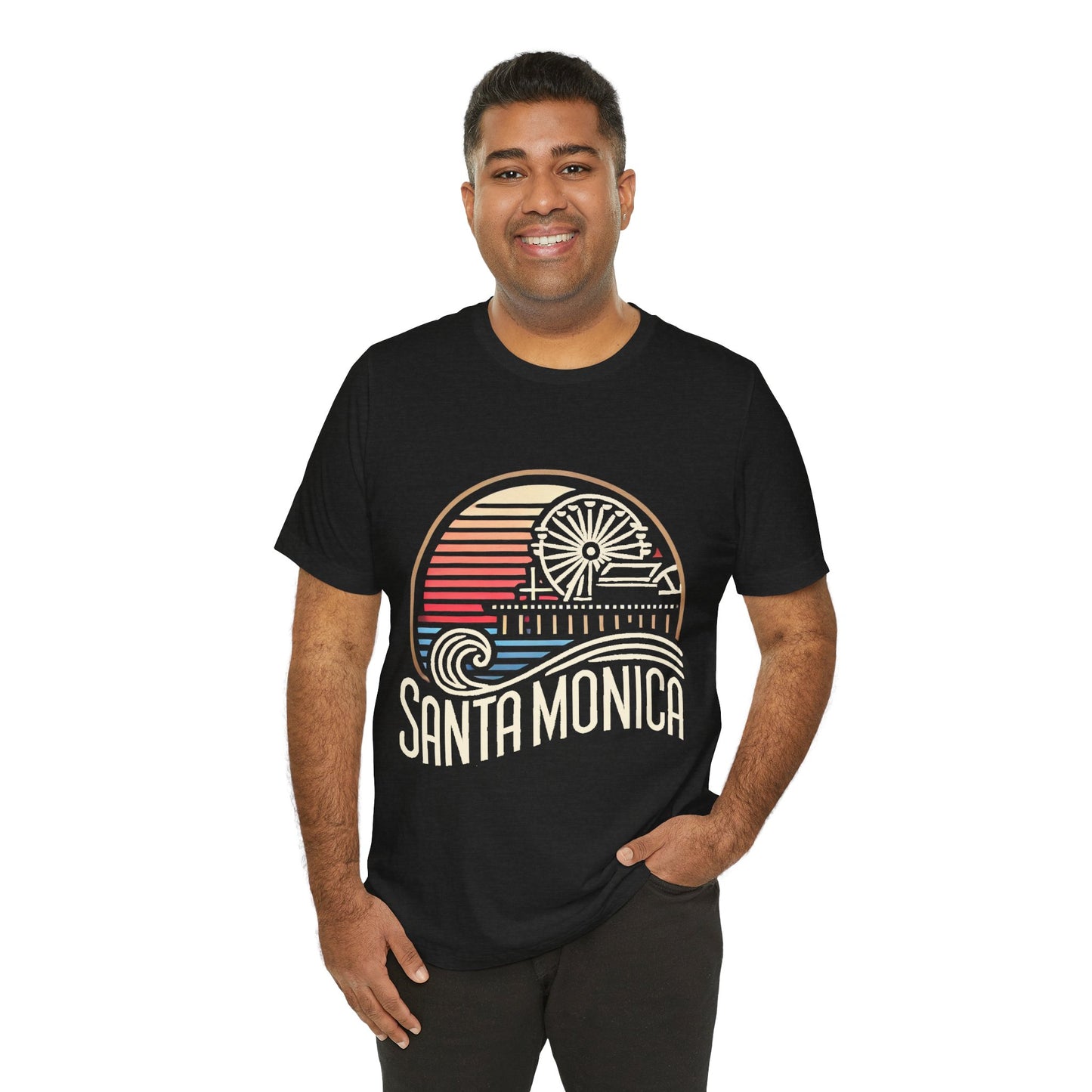 Vibrant Santa Monica Unisex Jersey Short Sleeve Tee