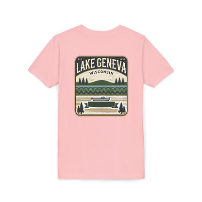Vintage Lake Geneva Unisex Youth Short Sleeve Tee
