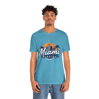 Retro Miami Unisex Jersey Short Sleeve Tee