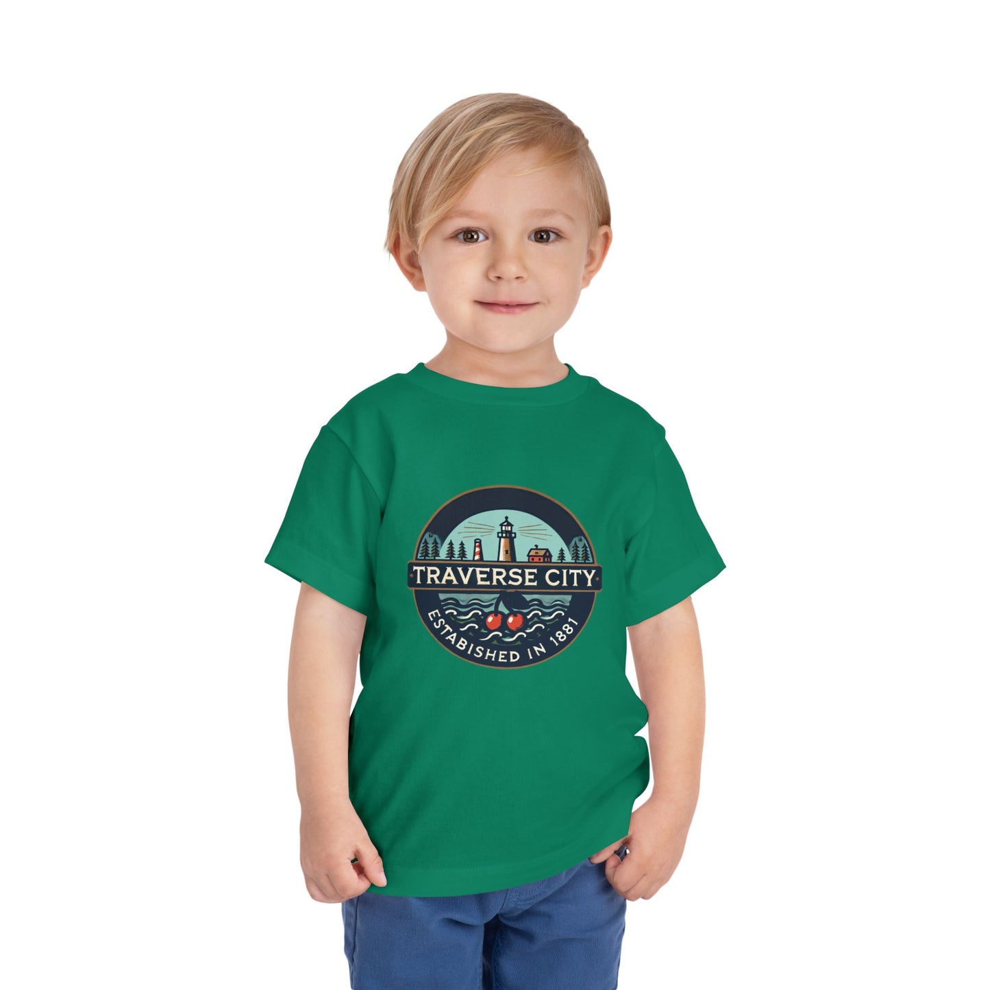 Vintage Traverse City Unisex Toddler Short Sleeve Tee