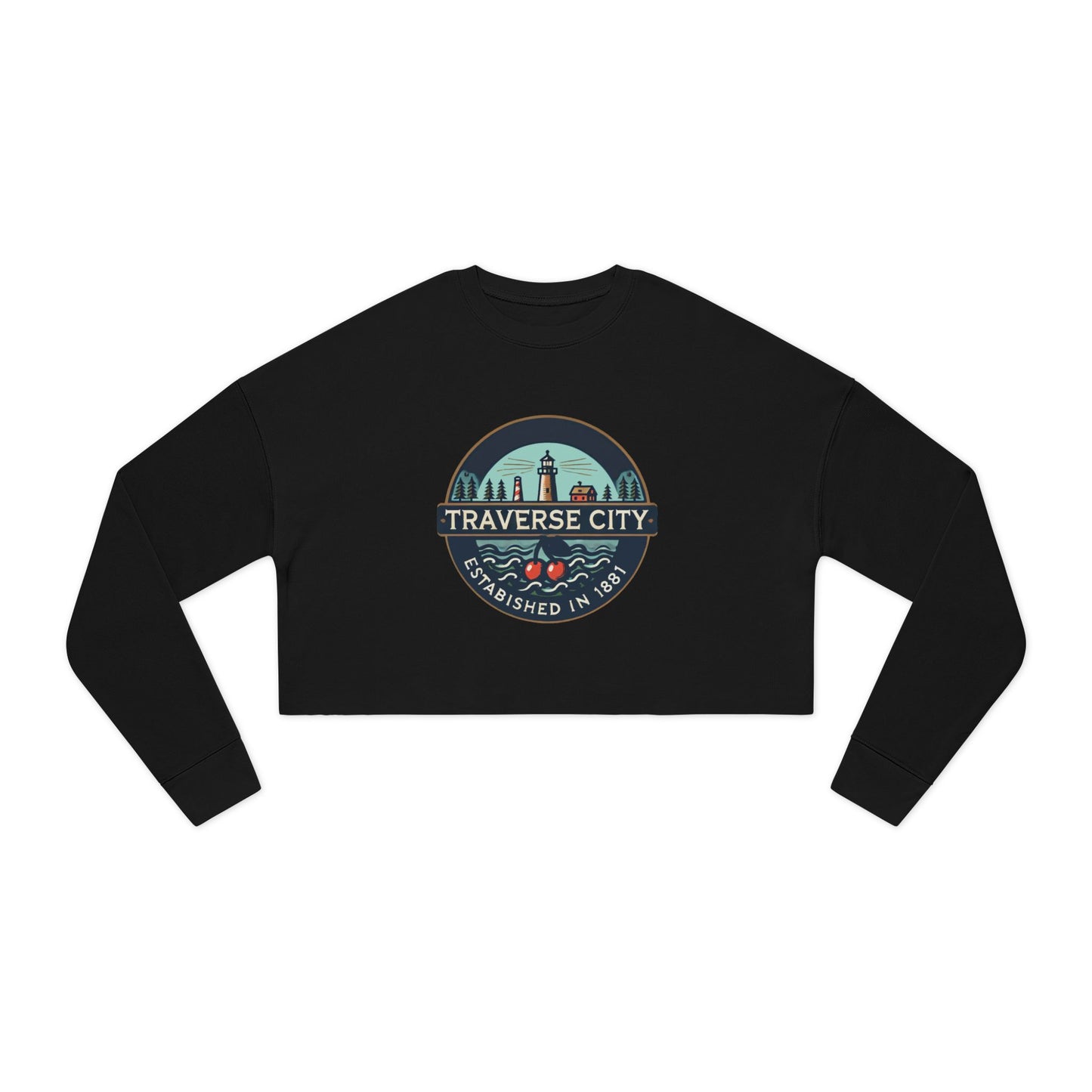 Vintage Traverse City Women's Cropped Sweatshirt