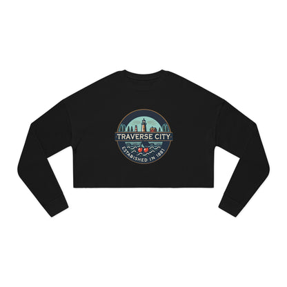 Vintage Traverse City Women's Cropped Sweatshirt