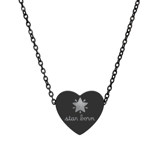 Star Born — Engraved Heart Necklace