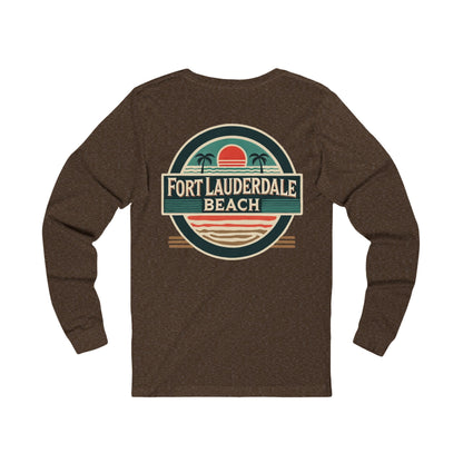Vintage Fort Lauderdale Unisex Jersey Long Sleeve Tee
