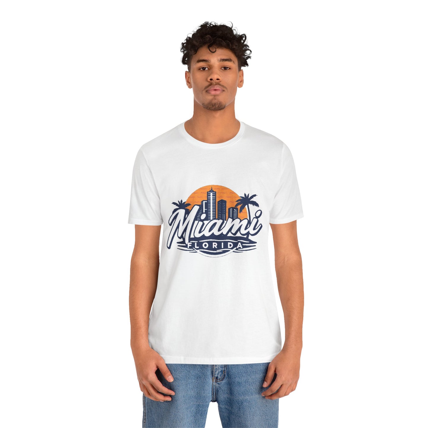 Retro Miami Unisex Jersey Short Sleeve Tee