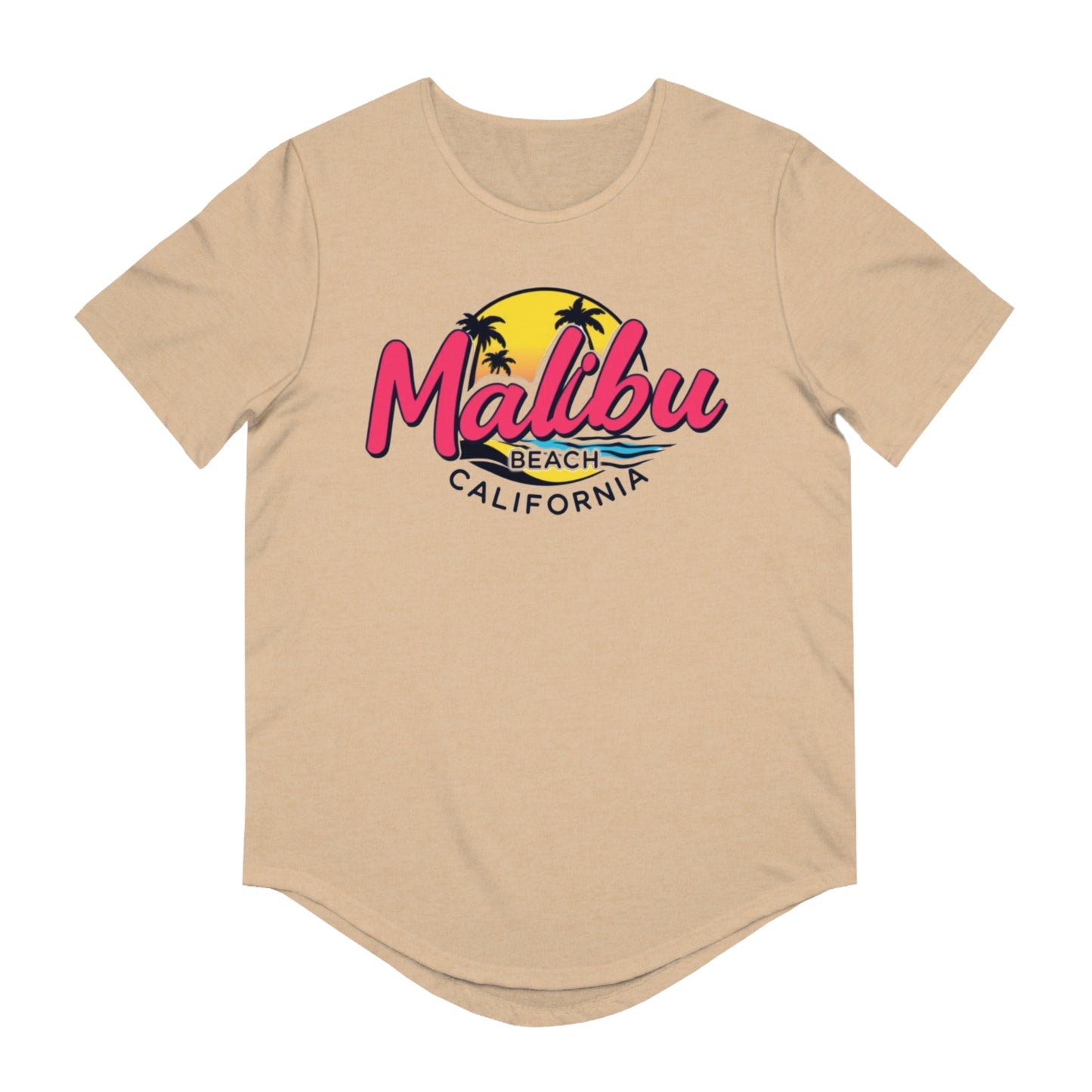 Retro Malibu Men's Jersey Curved Hem Tee