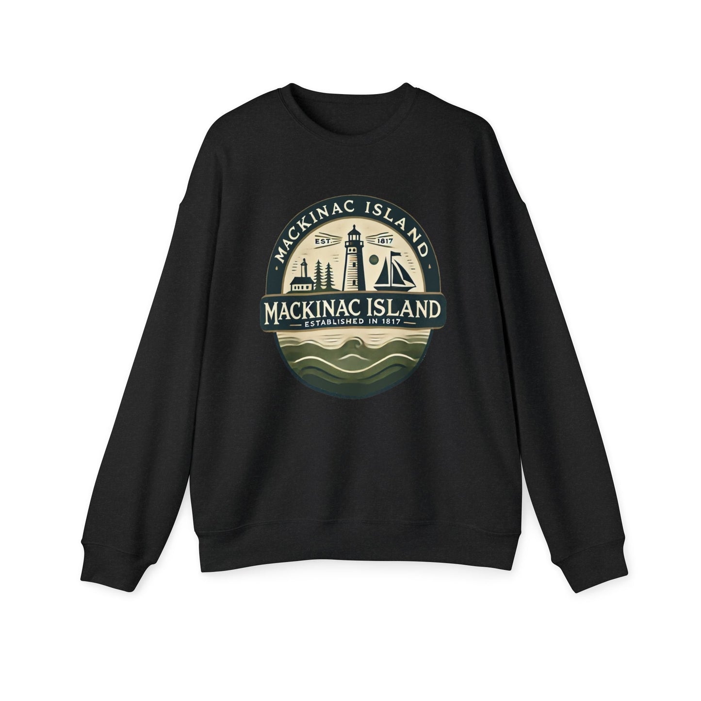 Vintage Mackinac Island Unisex Drop Shoulder Sweatshirt