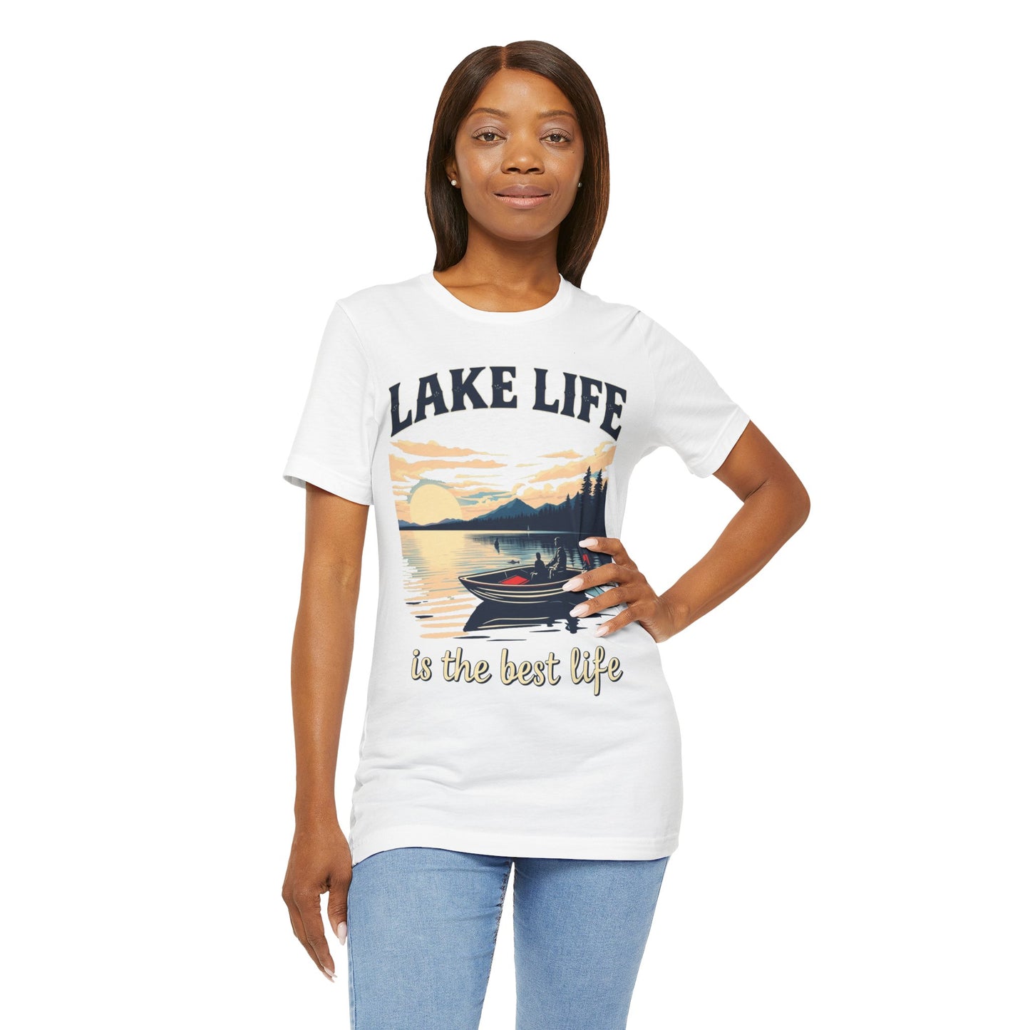 Lake Life is the Best Life Unisex Jersey Short Sleeve Tee