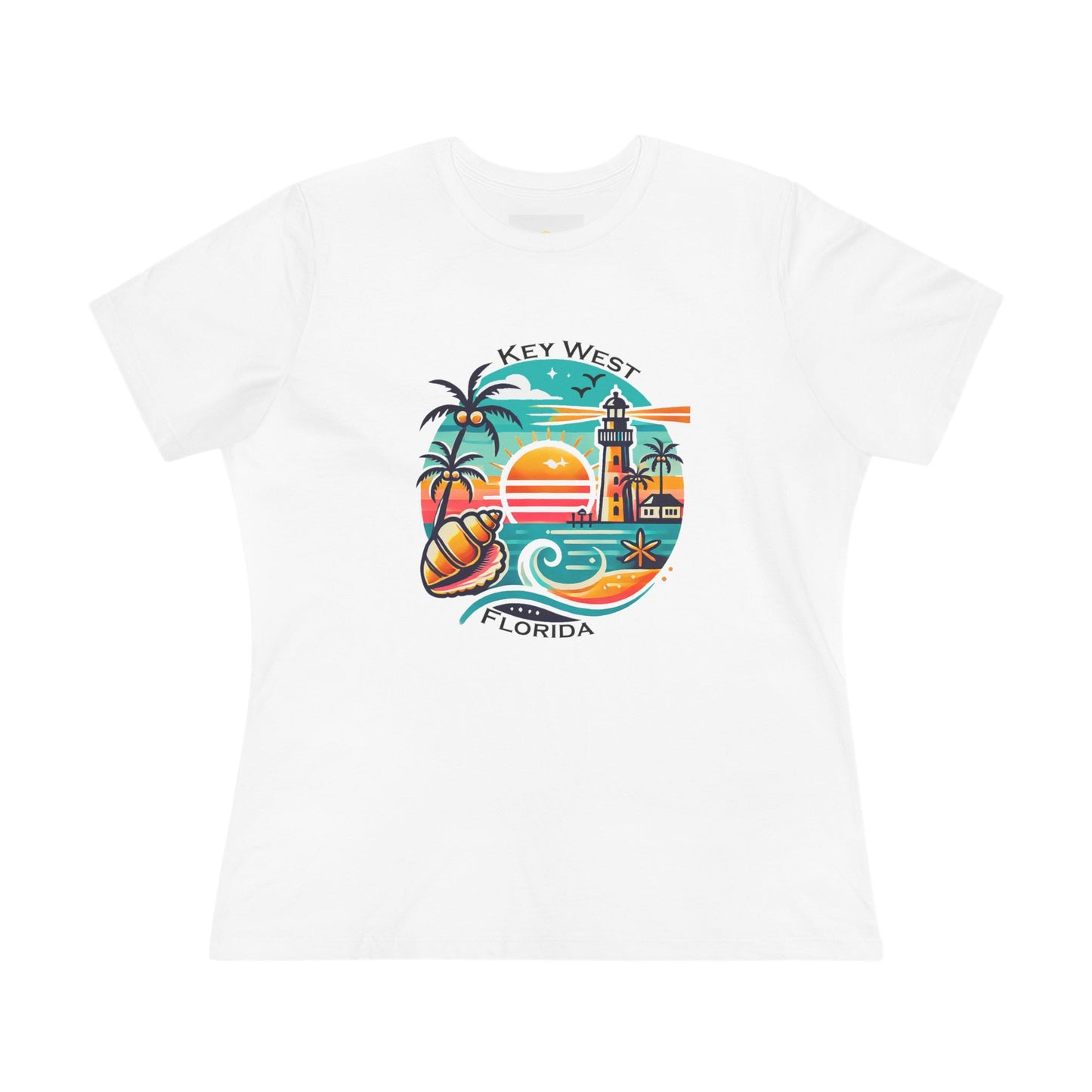 Vibrant Key West Women's Cotton Tee