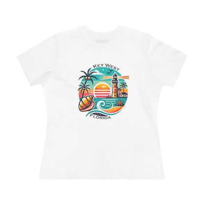 Vibrant Key West Women's Cotton Tee