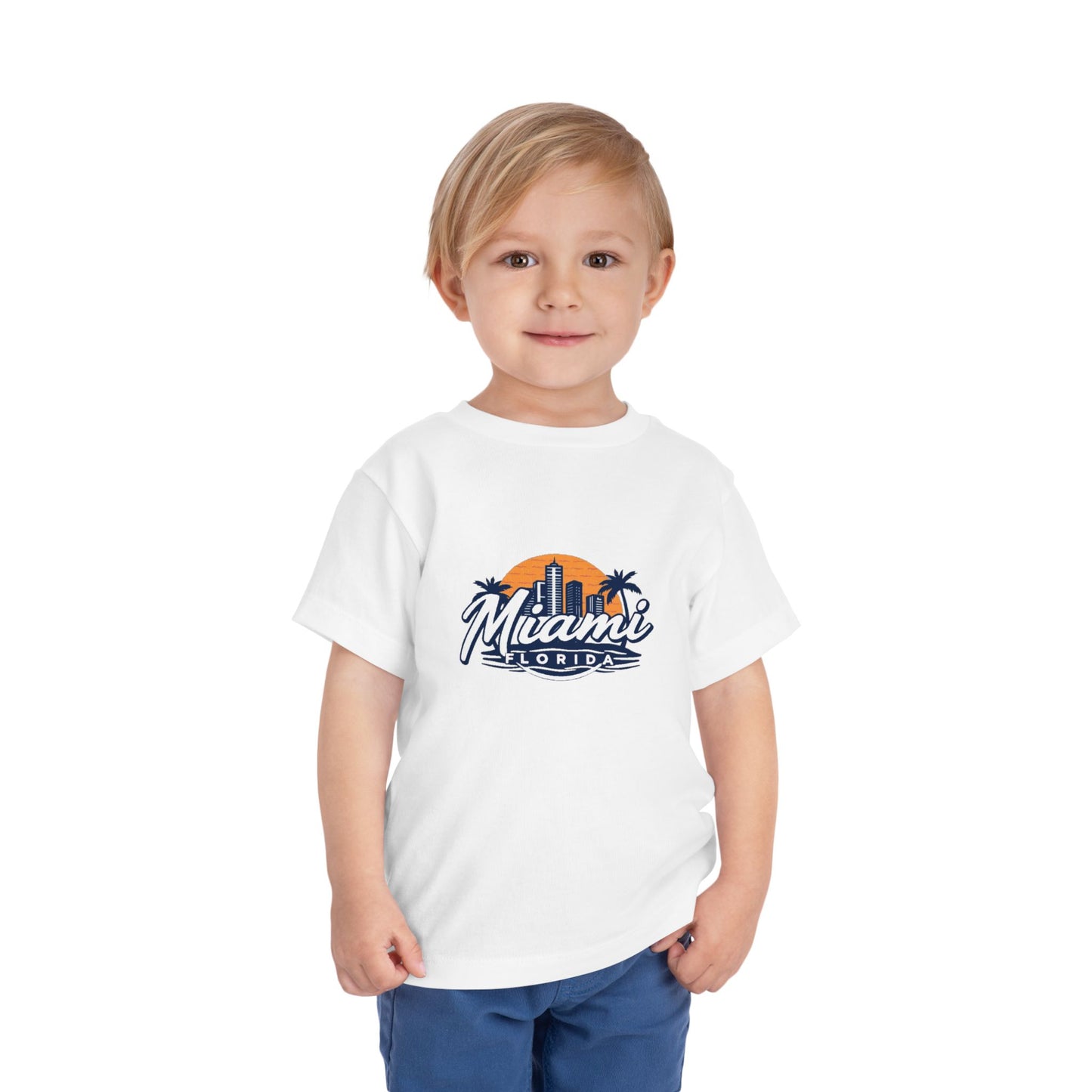 Retro Miami Unisex Toddler Short Sleeve Tee