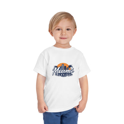 Retro Miami Unisex Toddler Short Sleeve Tee