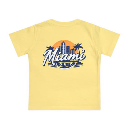 Retro Miami Unisex Baby Short Sleeve T-Shirt
