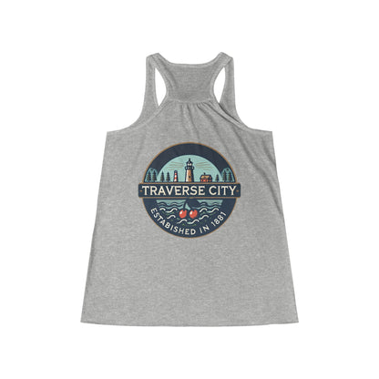 Vintage Traverse City Women's Flowy Racerback Tank