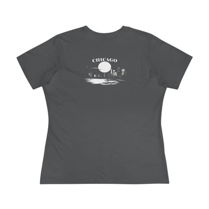 Mystery Noir Chicago Skyline Sunset Women's Cotton Tee