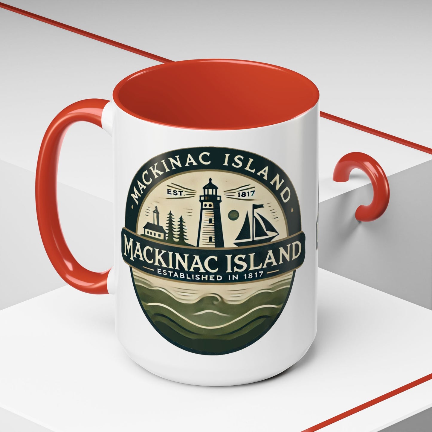 Vintage Mackinac Island Accent Coffee Mug