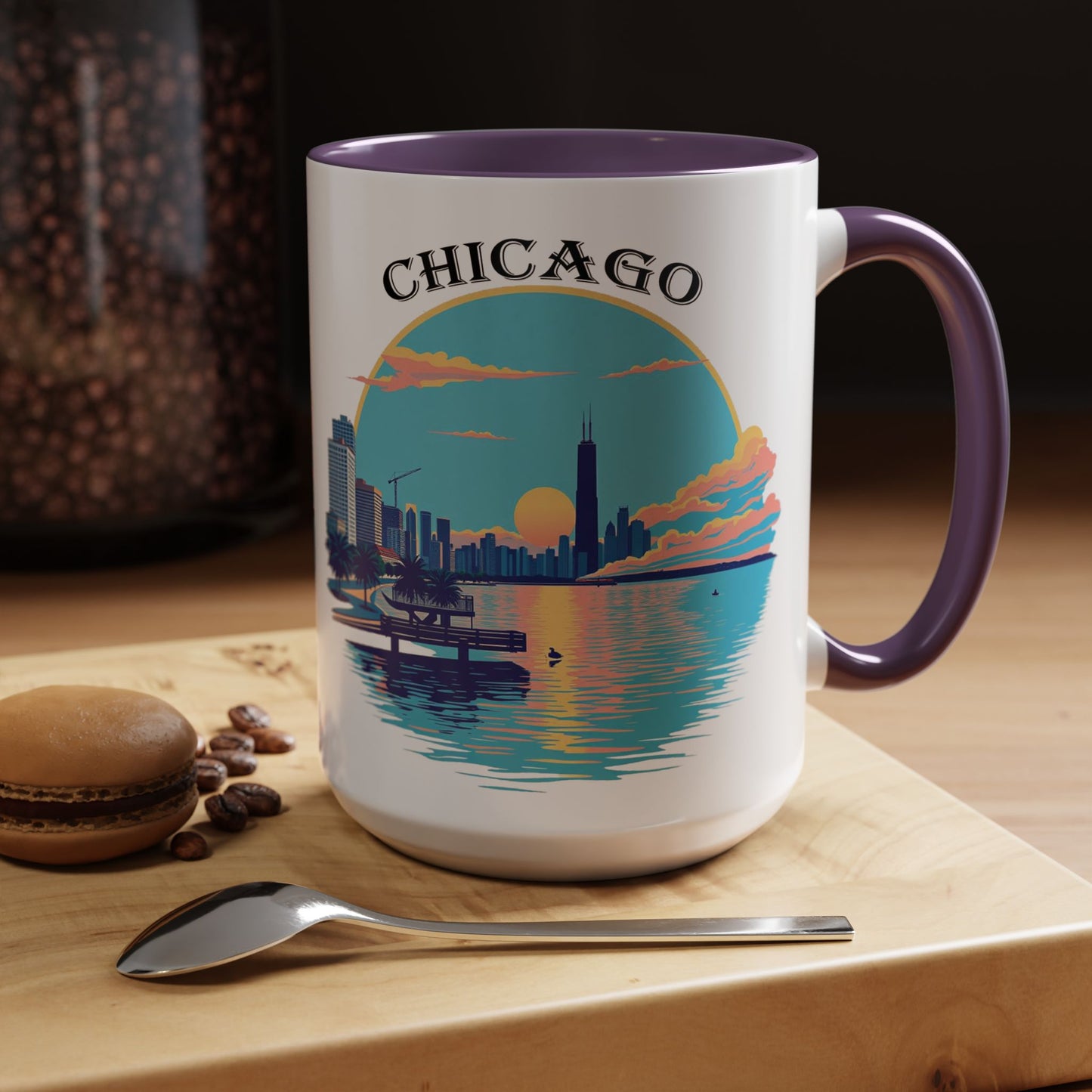 Retro Chicago Accent Coffee Mug