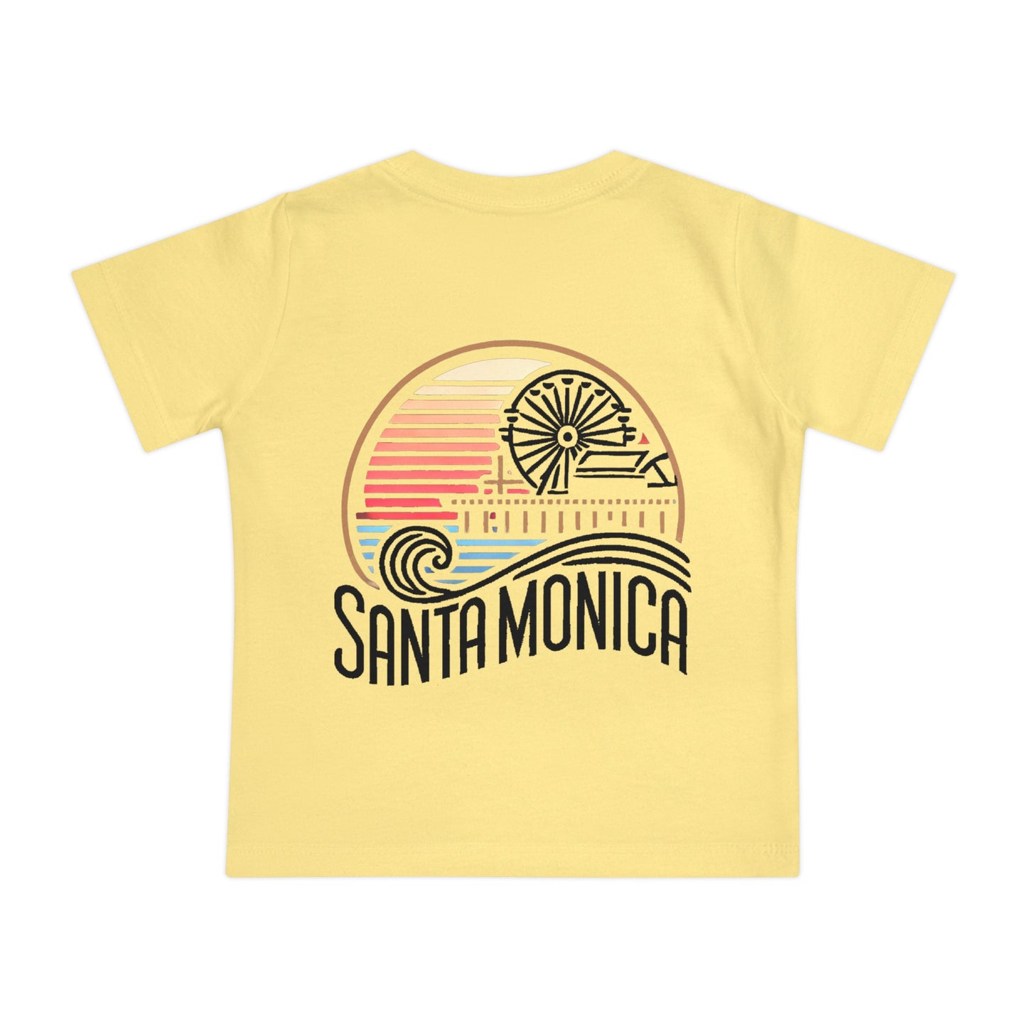 Vibrant Santa Monica Unisex Baby Short Sleeve T-Shirt