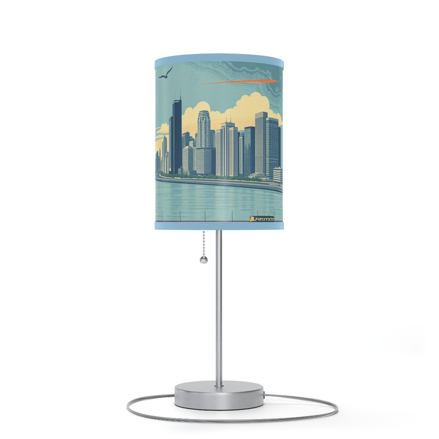 Retro Chicago Skyline Lamp on a Stand