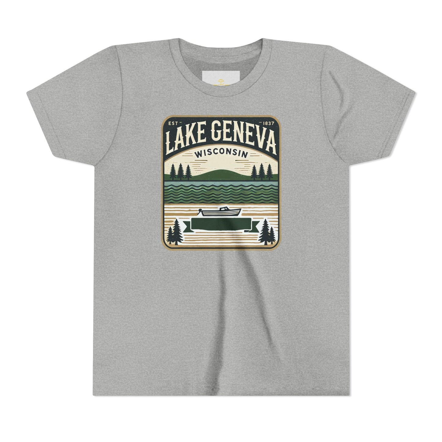 Vintage Lake Geneva Unisex Youth Short Sleeve Tee