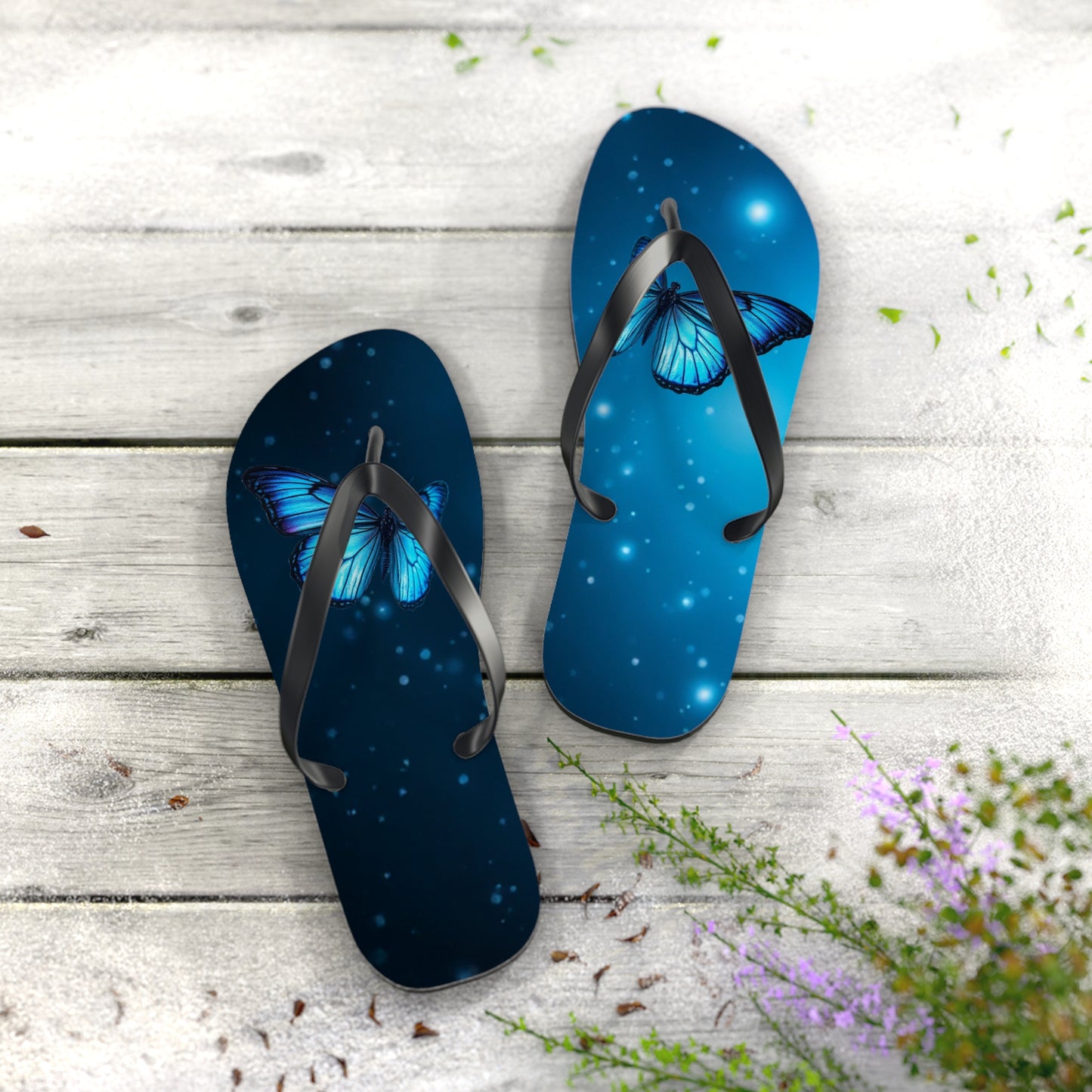 Mystical Butterfly Flip Flops