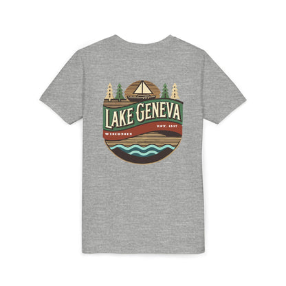 Retro Lake Geneva Unisex Youth Short Sleeve Tee