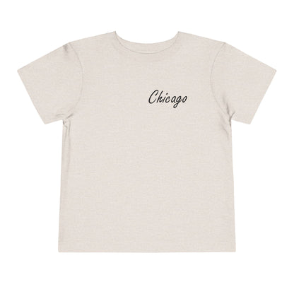 Elegant Chicago Skyline Unisex Toddler Short Sleeve Tee