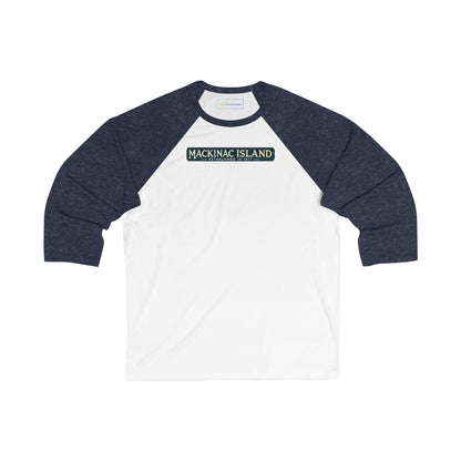 Vintage Mackinac Island Men's 3/4 Sleeve Baseball Tee