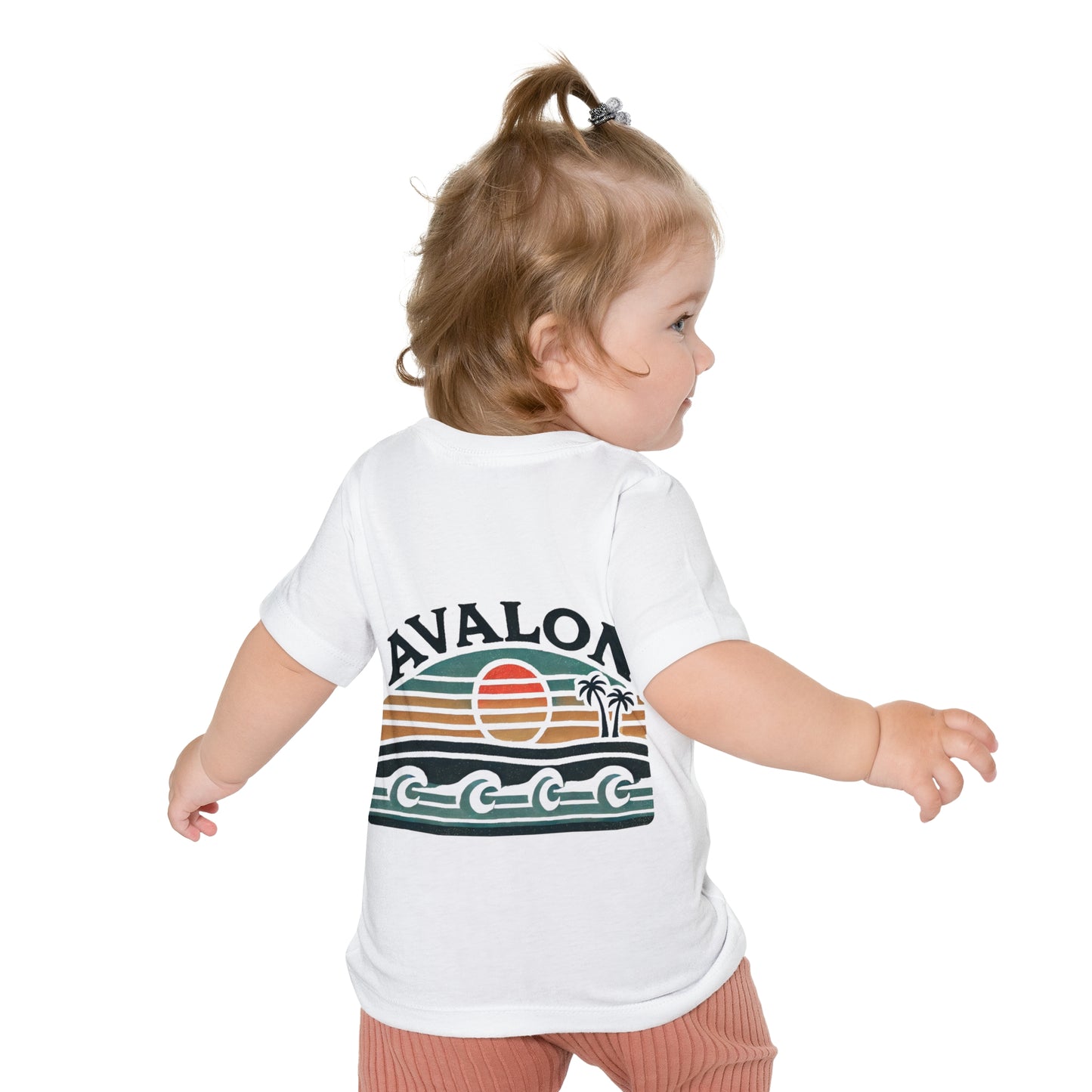 Retro Avalon Sunset Unisex Baby Short Sleeve T-Shirt