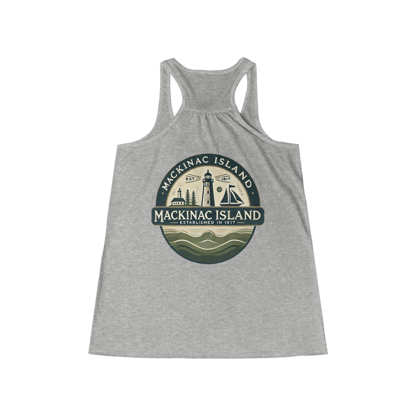 Vintage Mackinac Island Women's Flowy Racerback Tank