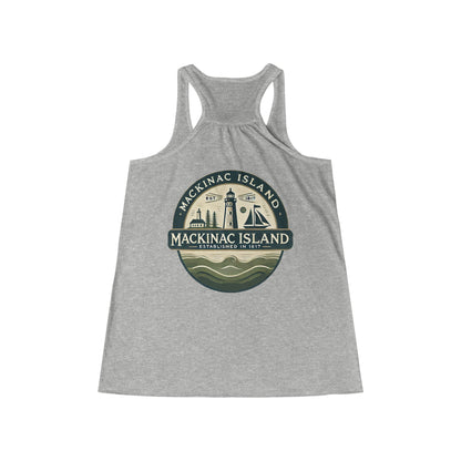 Vintage Mackinac Island Women's Flowy Racerback Tank