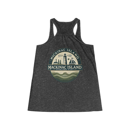 Vintage Mackinac Island Women's Flowy Racerback Tank