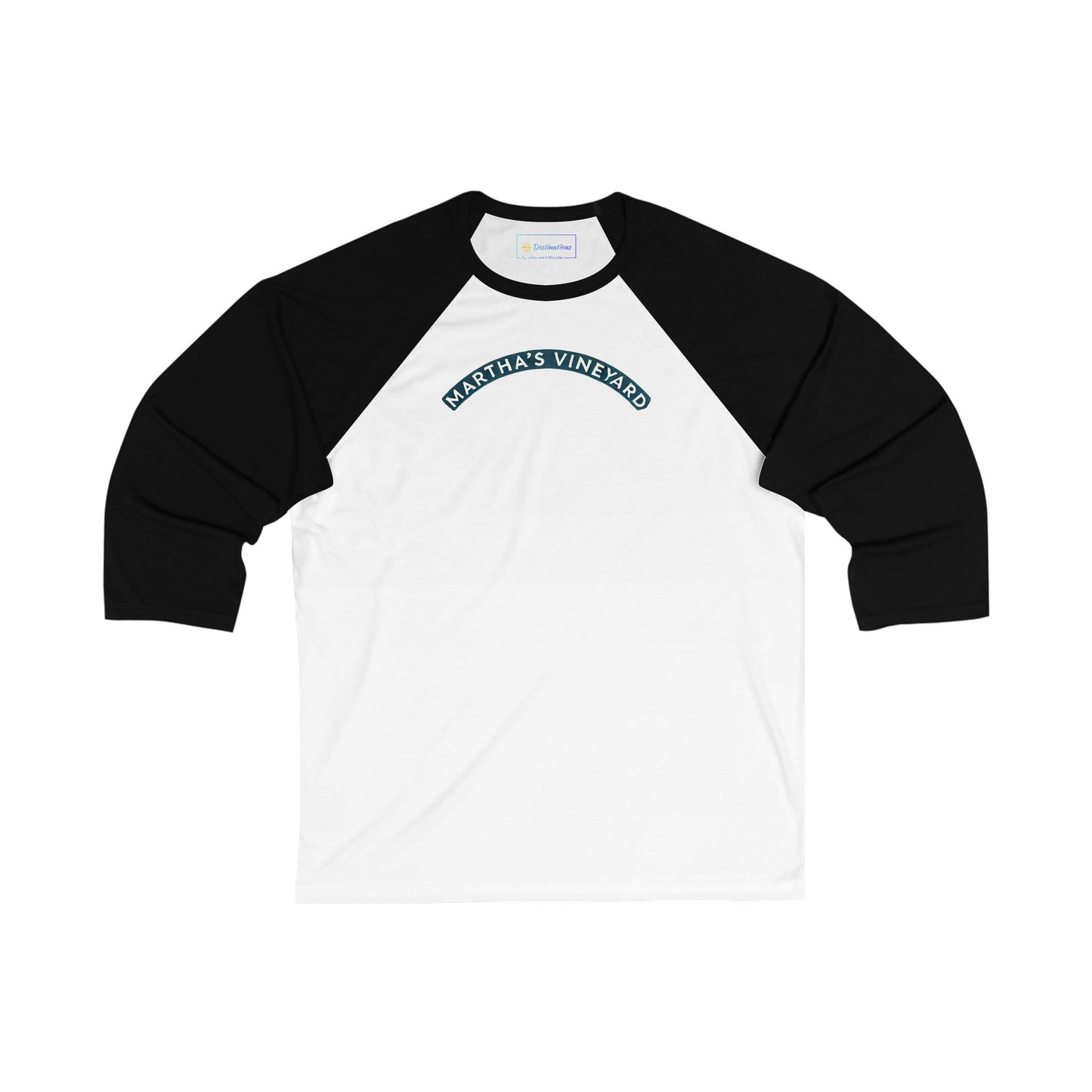 Vintage Martha's Vineyard Men's 3/4 Sleeve Baseball Tee