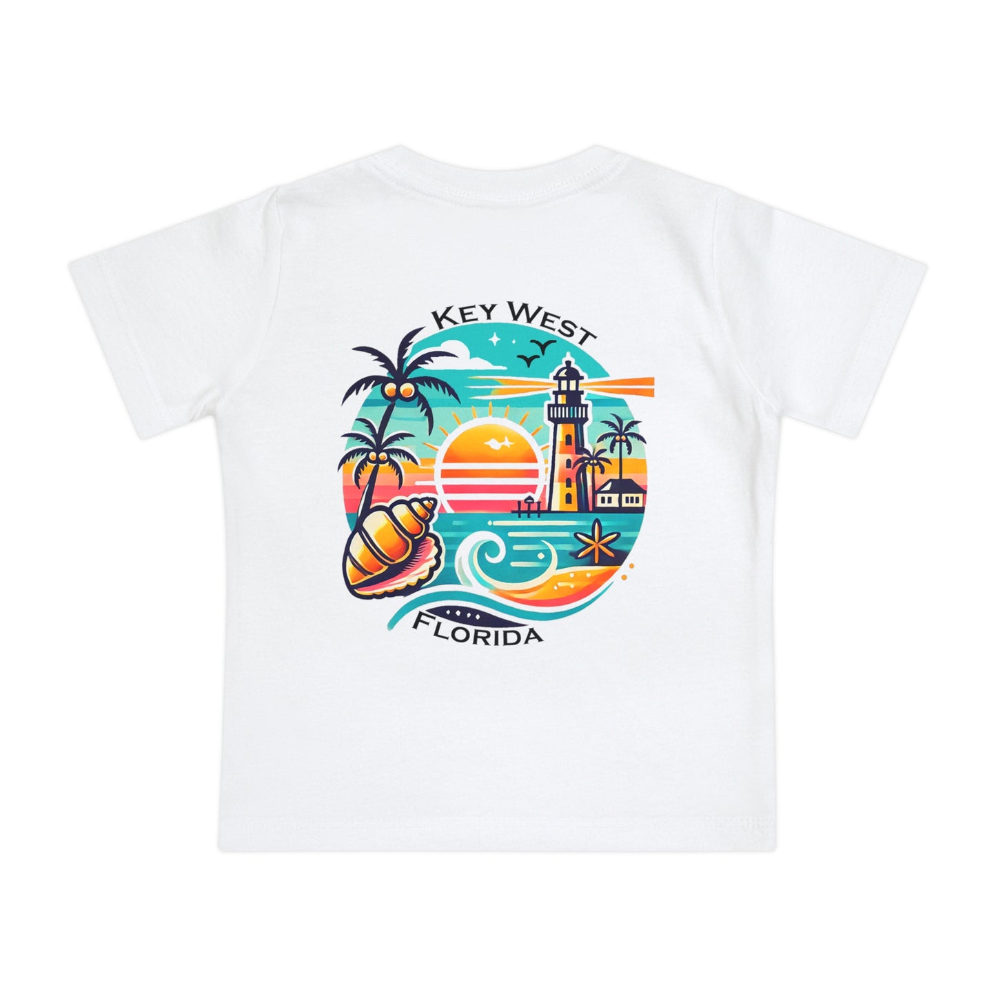Vibrant Key West Unisex Baby Short Sleeve T-Shirt