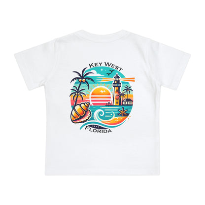 Vibrant Key West Unisex Baby Short Sleeve T-Shirt