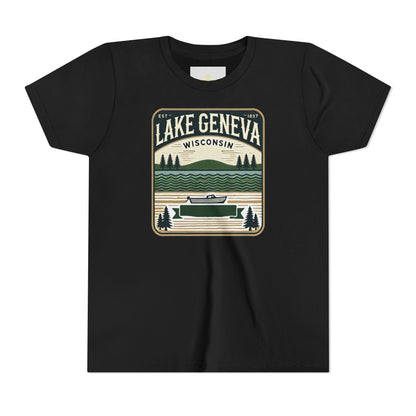 Vintage Lake Geneva Unisex Youth Short Sleeve Tee