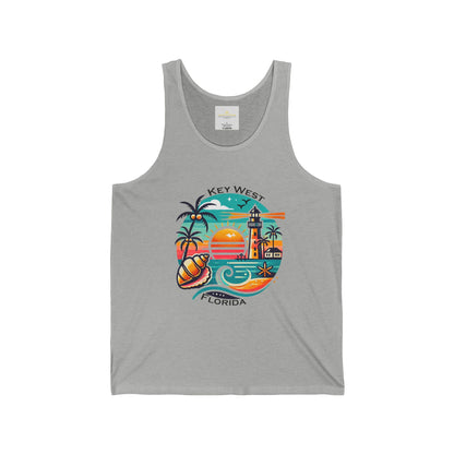 Vibrant Key West Unisex Jersey Tank