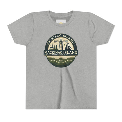 Vintage Mackinac Island Unisex Youth Short Sleeve Tee