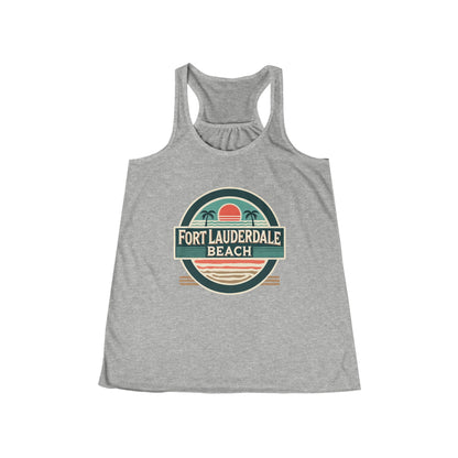 Vintage Fort Lauderdale Women's Flowy Racerback Tank