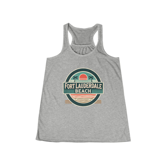 Vintage Fort Lauderdale Women's Flowy Racerback Tank